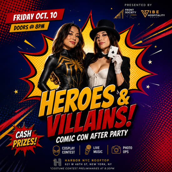 Heroes & Villains 2026: Comic Con Annual After Party at Harbor Rooftop in NYC