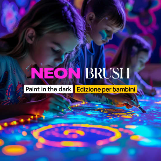 ﻿Neon Brush Kids: neon painting class for the whole family