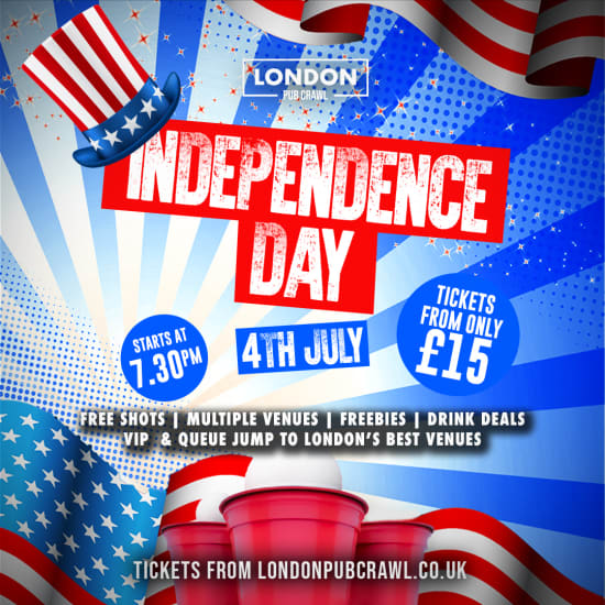 ﻿4 de julio Día de la Independencia Pub Crawl