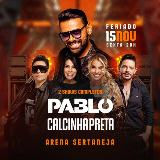 ﻿Espectáculo de Pablo y Calcinha Preta en la Arena Sertaneja