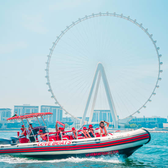 90 minutes sightseeing Speed Boat Tour by Love Boats UAE