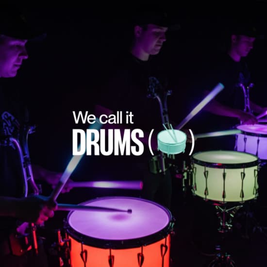 We call it Drums: Movie Soundtracks in an LED Percussion Show