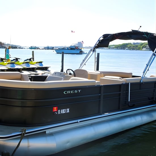 12 passenger Crab Island pontoon boat rental 