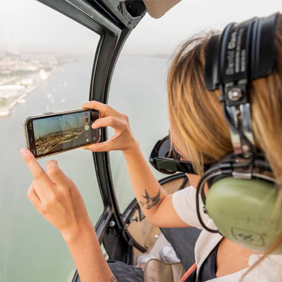 Tour Lisboa cidade antiga, passeio de helicóptero e tour de barco