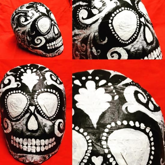 Paper Mache Skull Piñata Painting Workshop