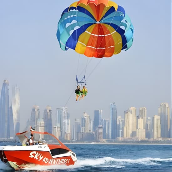 Get a Bird's Eye View of the Famous Dubai Marina Skyline with Parasailing