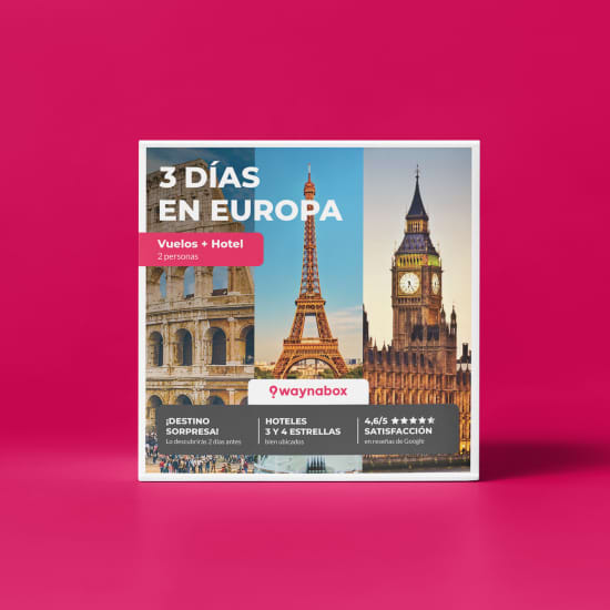 Regala un viaje con Vuelo + Hotel a Europa