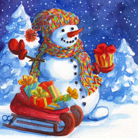 Virtual Winter Snowman Paint Nite!