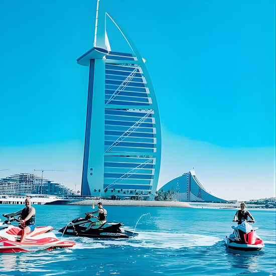30 Mins Jet Ski Tour Burj al Arab and Burj Khalifa, Dowtown Dubai at Popeye Jetski Rental, Dubai, United Arab Emirates