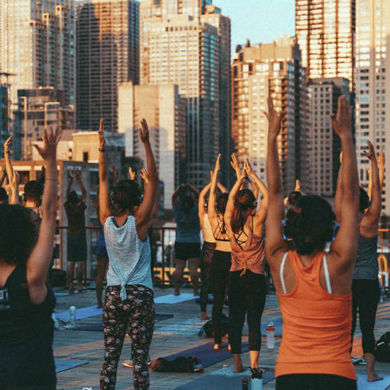 Silent Disco Yoga at Ace Hotel Rooftop