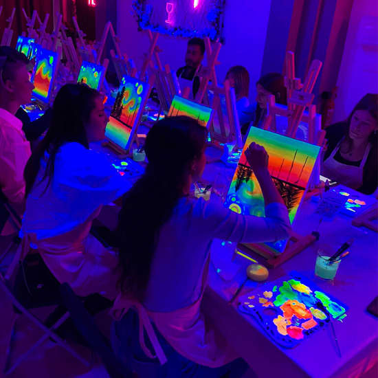 ﻿Paint a neon picture with unlimited wine