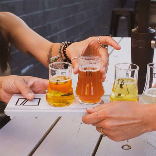 Flight of Beer at the Pilot Project Tasting Room