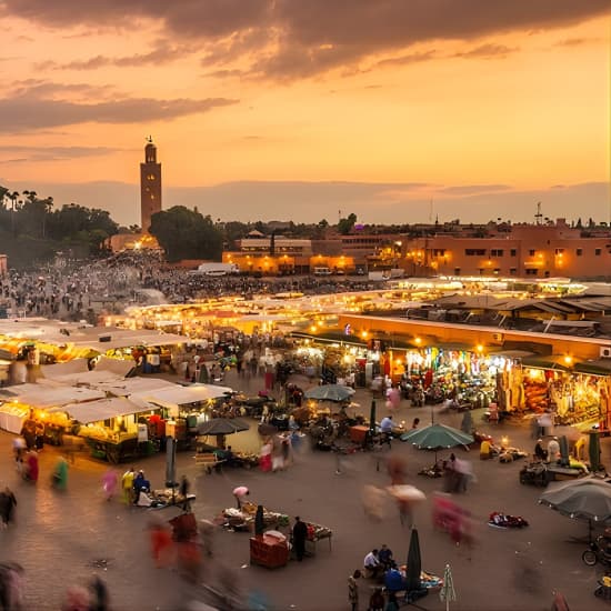 Visite à pied de la médina de Marrakech de nuit