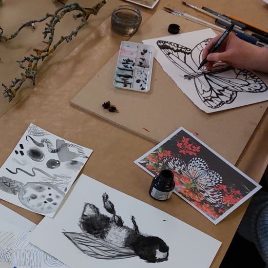 Drawing in the Autumn: Art Workshops at Out of the Blue Drill Hall