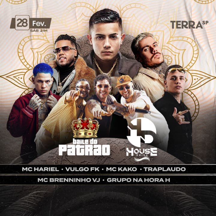Show Baile do Patrão & House Drink no Terra SP