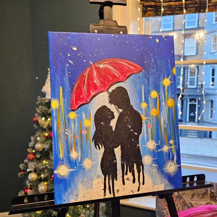 Sip and Paint - Kiss in the rain