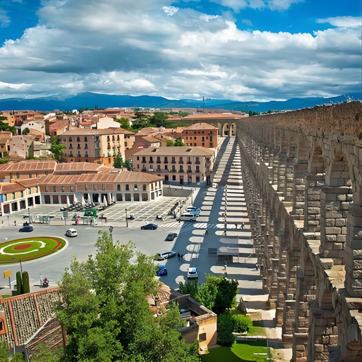 Avila with Walls & Segovia with Alcazar from Madrid