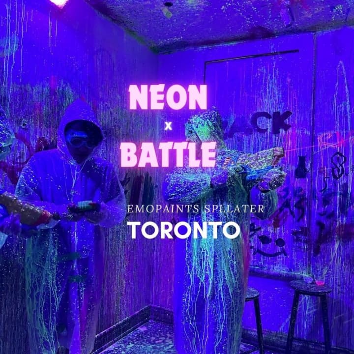 Splatter Painting in Toronto - Valentine's Day experience in Emopaints Splatter Toronto