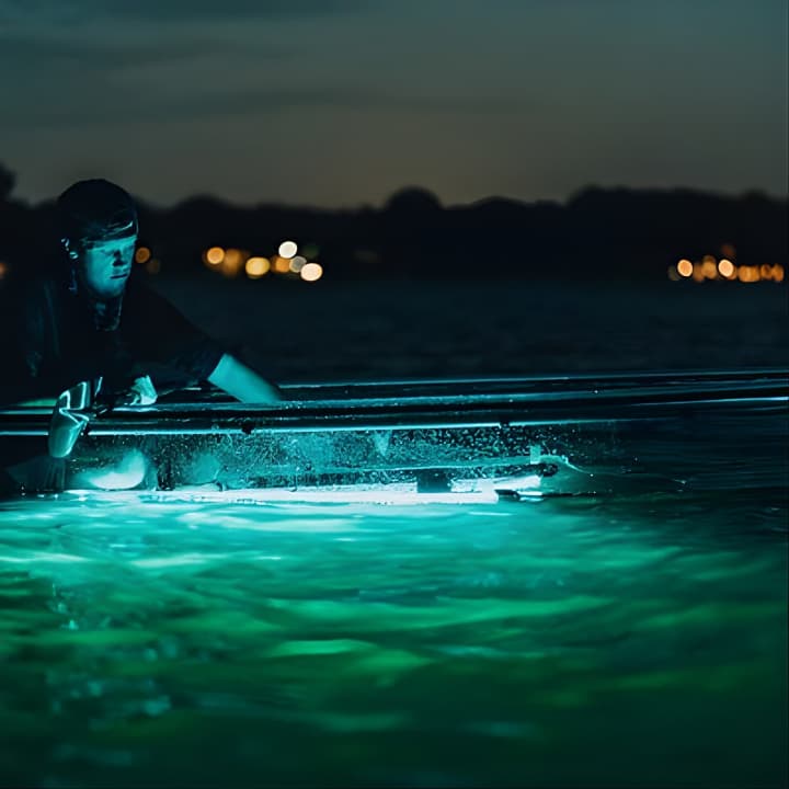 ﻿Excursión en kayak transparente que brilla en la oscuridad por Winter Park