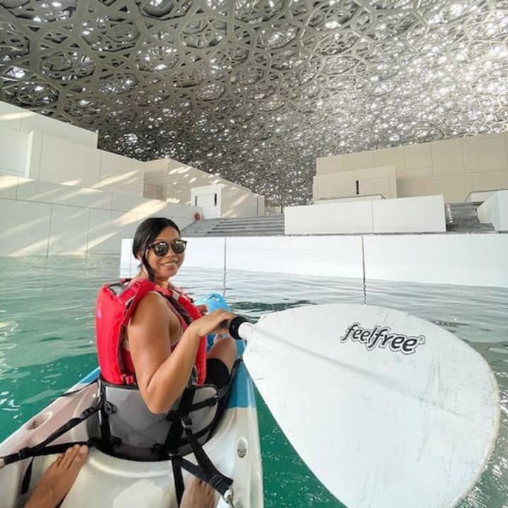 Kayaking in the Louvre Abu Dhabi