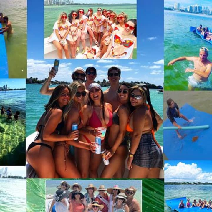 Miami Sandbar Island Yacht Charter40 Boat Rental Tours Private 