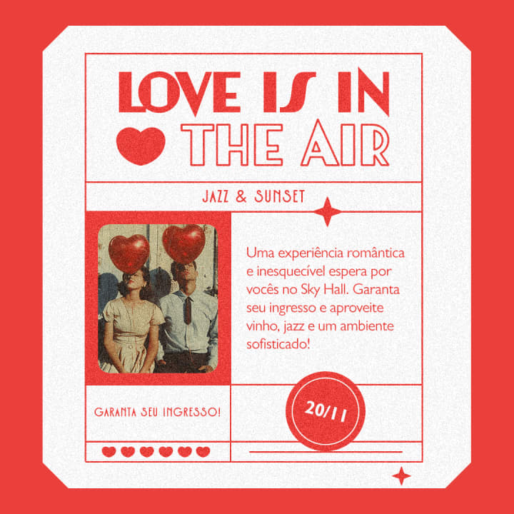 Love Is In The Air | Sky Hall Terrace Bar