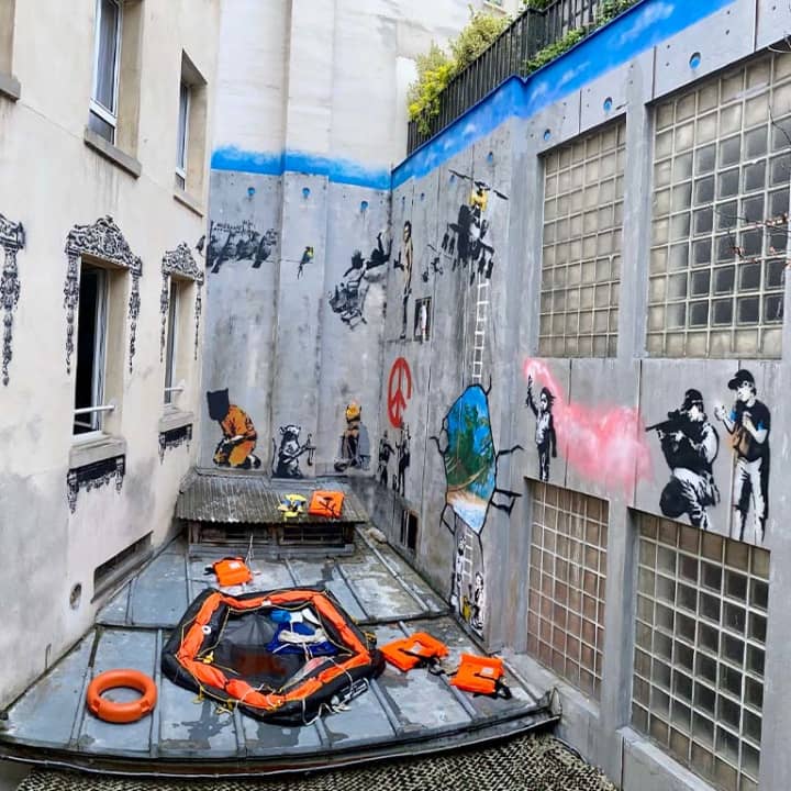 Visite de l'expo "The World of Banksy" et de l'hôtel Walled Off