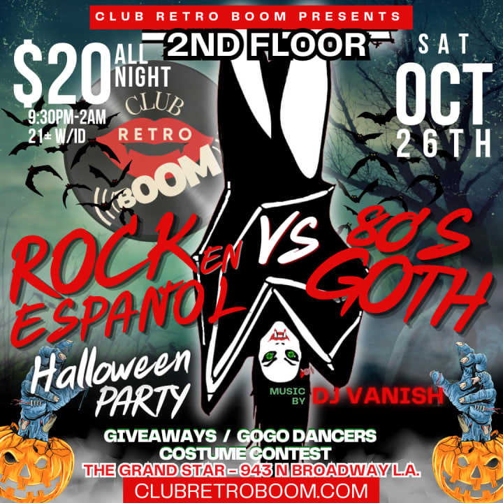 Halloween Costume Party! Rock En Español vs 80's Goth