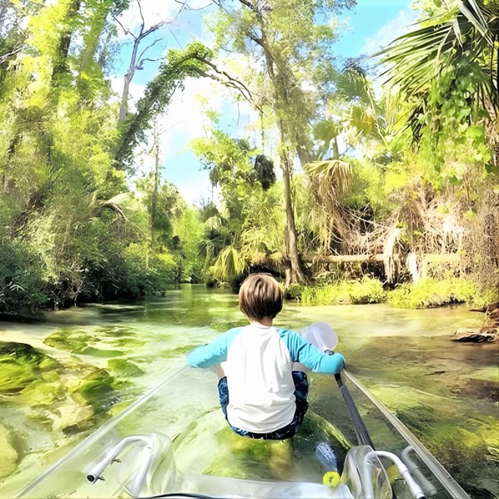 ﻿Excursión ecológica guiada en kayak con fondo de cristal de 2 horas por Rock Springs