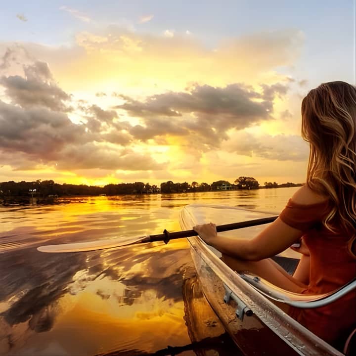 Clear Kayak Sunset Tour through The Winter Park Chain of Lakes