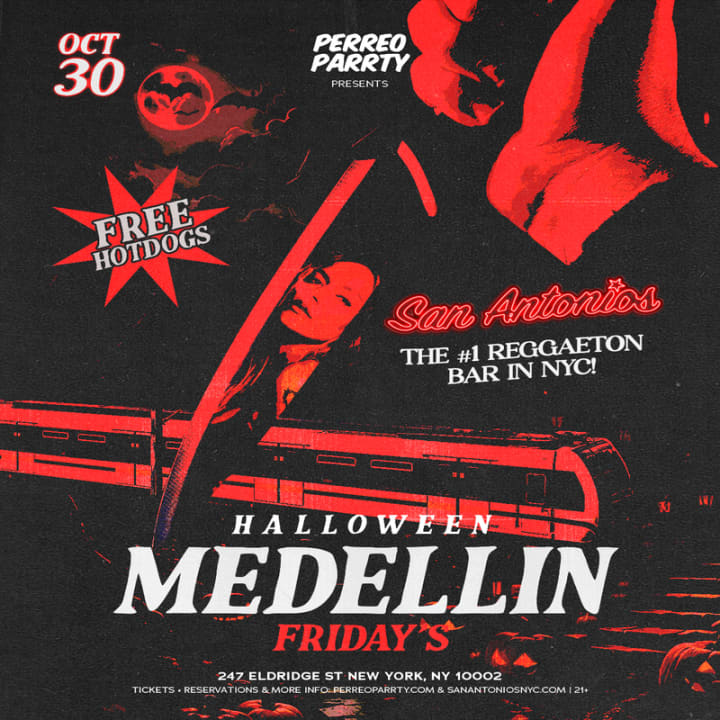 Medellin Fridays Halloween Parrty at San Antonios Reggaeton Bar