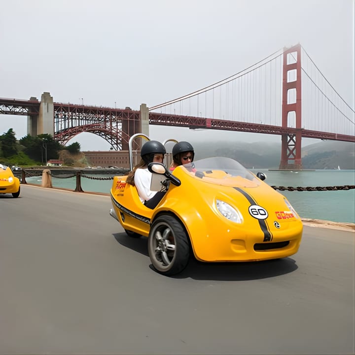 ﻿2HR Golden Gate Bridge y Lombard Loop Recorrido en GoCar