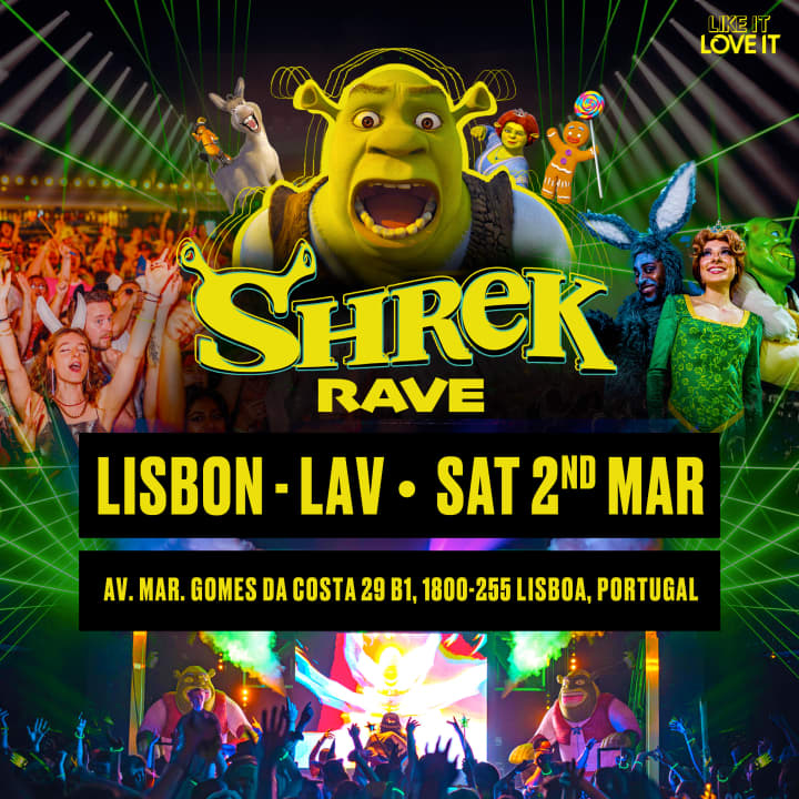 Shrek Rave em Lisboa