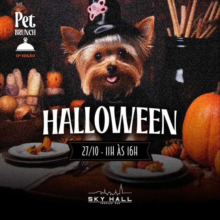 Pet Brunch 13ª edição  Halloween |  Sky Hall Terrace