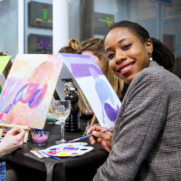 Drink & Paint : Afterwork peinture & vin à la Galerie Wawi