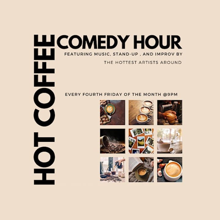 ﻿Hora de la comedia con café caliente