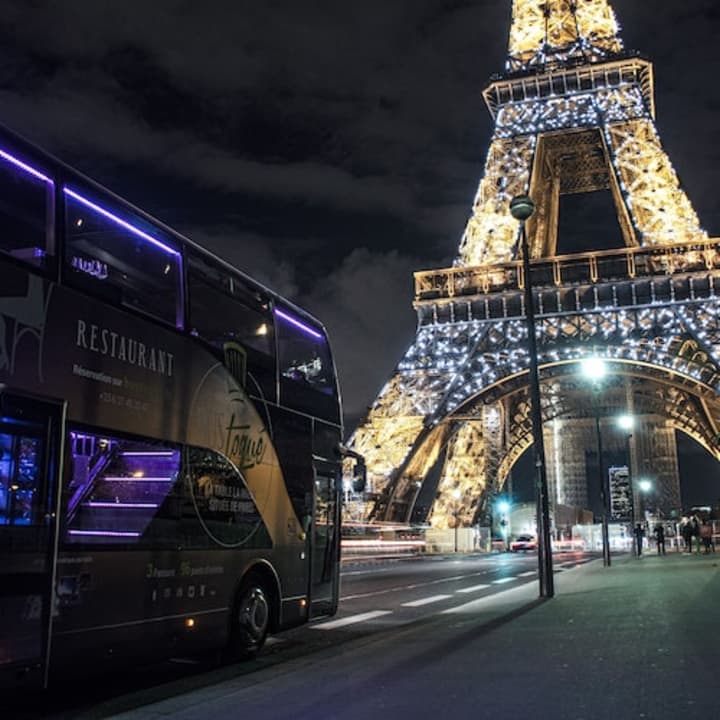Bus Toqué Paris: le Champs-Elysées: Visite avec dîner bistronomique à 3 plats
