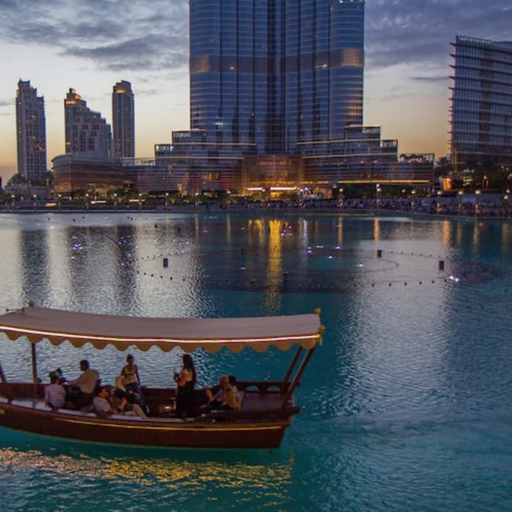 The Dubai Fountain Show and Lake Ride