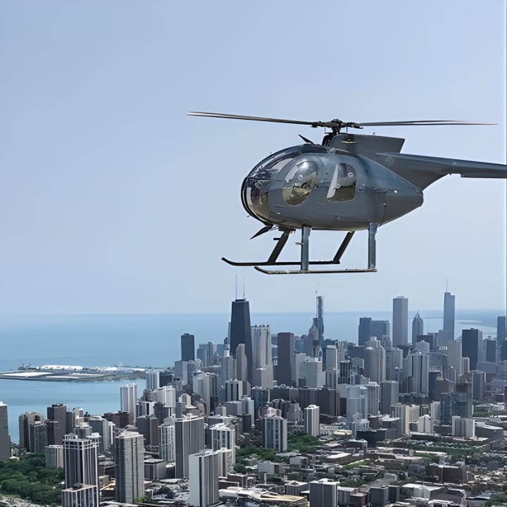 Excursión privada de 45 minutos en helicóptero por el horizonte de Chicago