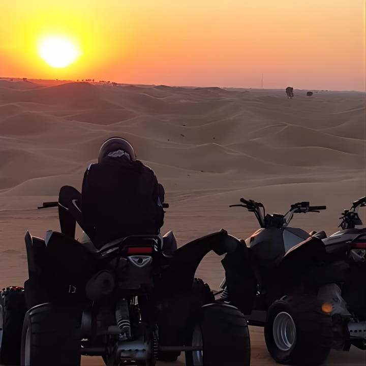 Sunset Quad Bike Tour Dubai (Deep desert ride , sunset in desert)