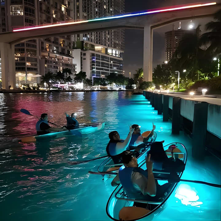 ﻿L.E.D. Light Kayak Miami City Lights