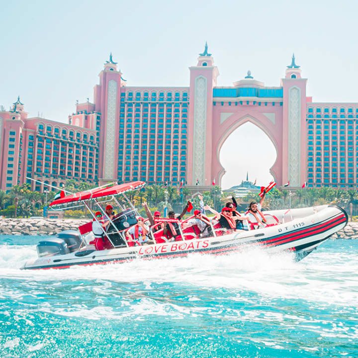 90 minutes sightseeing Speed Boat Tour by Love Boats UAE