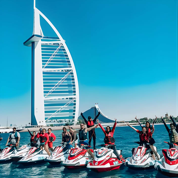 30 Mins Jet Ski Tour Burj al Arab and Burj Khalifa, Dowtown Dubai