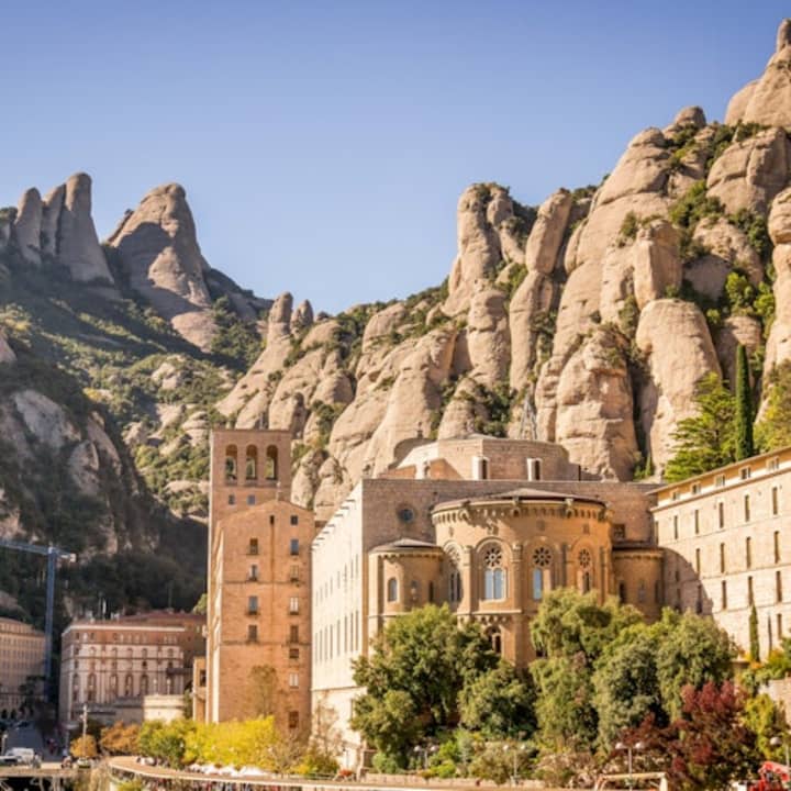 Montserrat y Bodegas: Tour ida y vuelta + Cata de vino con comida tradicional