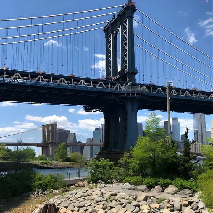 Walking tour in Manhattan Brooklyn Bridge and Waterfront