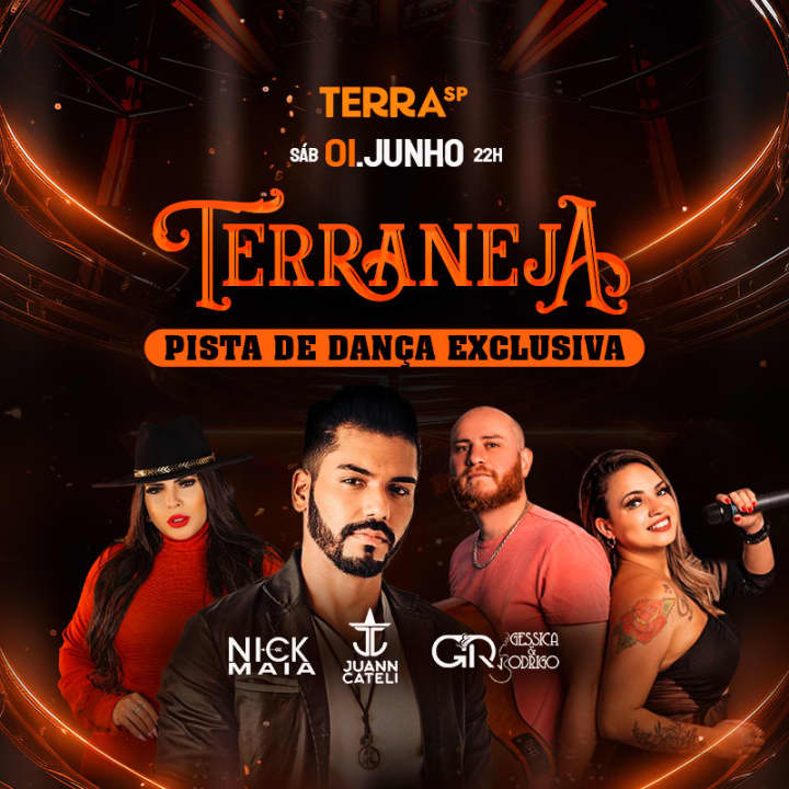 Show Terraneja com Juann Cateli, Nick Maia e Gessica & Rodrigo no Terra SP