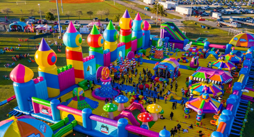 The Big Bounce America, the world's most extraordinary inflatable theme park, combines the largest bounce house on the planet with multitudes of activities for all ages. Come and experience an unforgettable moment of amazing, family-friendly fun!