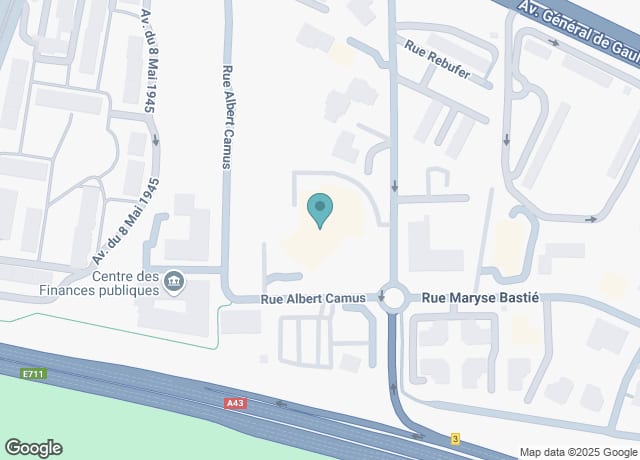 Map showing location of Espace Albert Camus