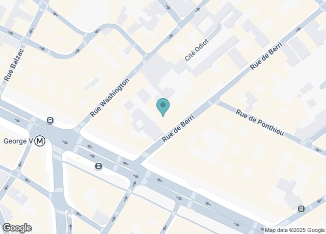 Map showing location of 5 rue de Berri
