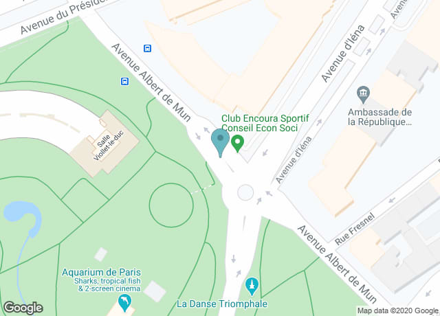 Map showing location of Aquarium de Paris